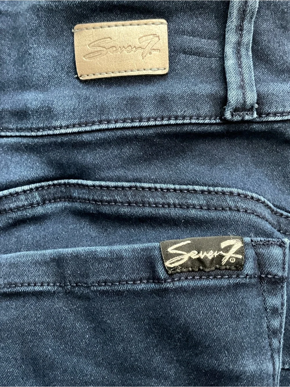 Seven7 Skinny Jeans Size 6 Dark Blue High-Rise Curvy Skinny StretchHigh Rise